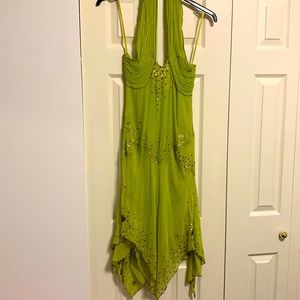 Brand New Roberto Cavalli Olive Green Dress Size EU 42